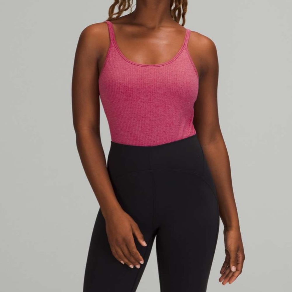 Lululemon Ebb to Street Bodysuit *Light Support, B/C Cups in
Pink Lychee